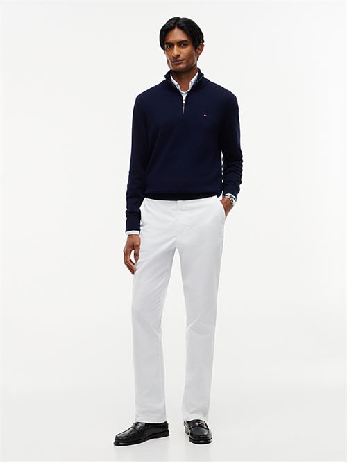 pima org ctn cashmere zip mock TOMMY HILFIGER | MW0MW28049DW5